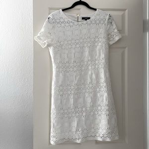 White Lace Shift Dress